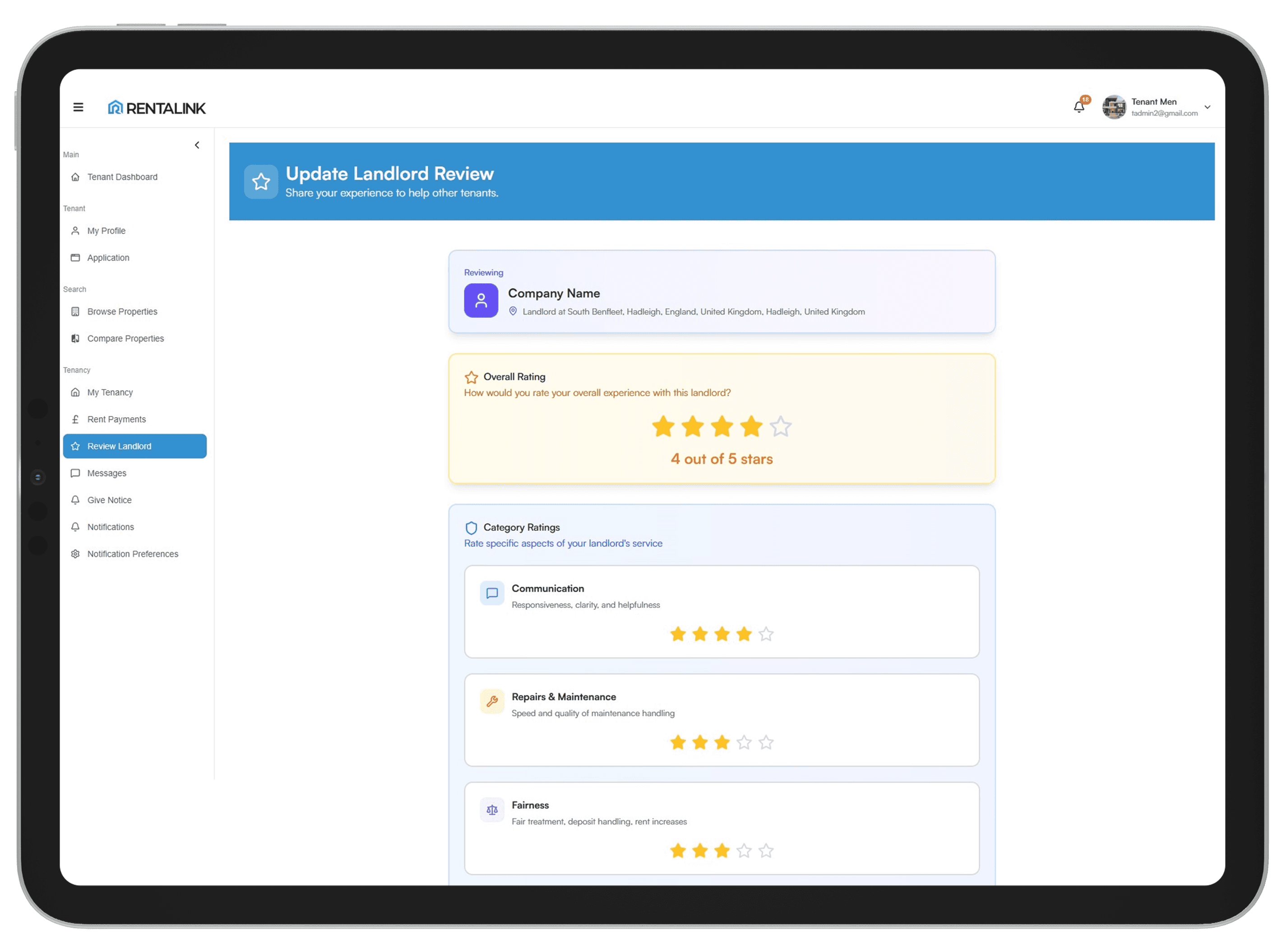Landlord review